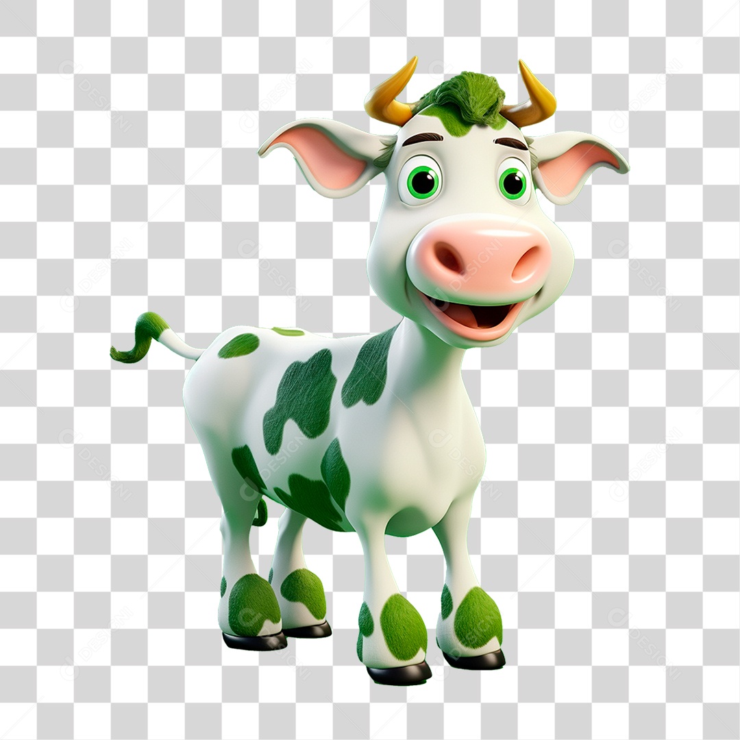 Mascote Vaca PNG Transparente