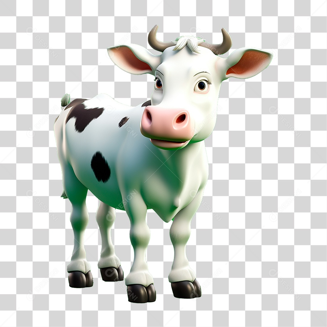 Mascote Vaca PNG Transparente