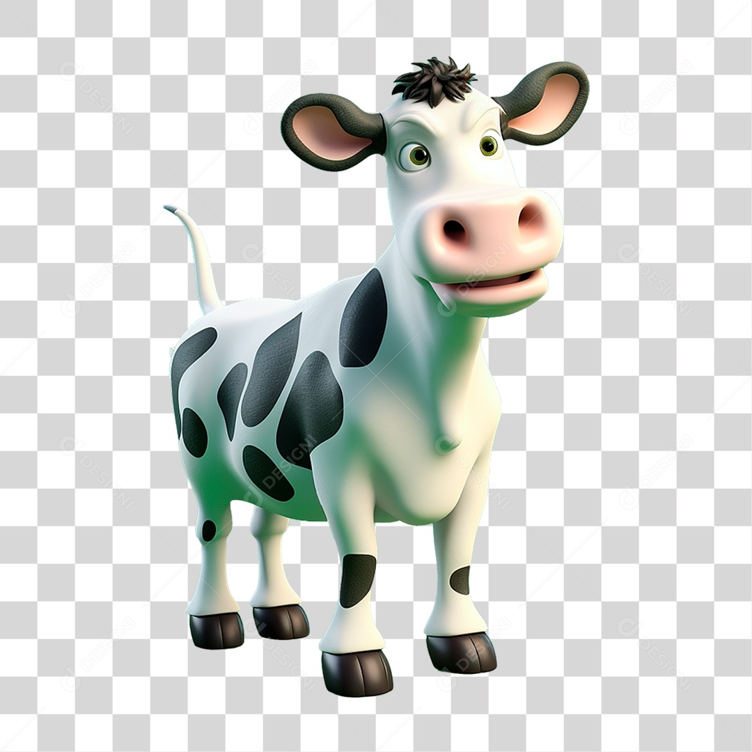 Mascote Vaca PNG Transparente