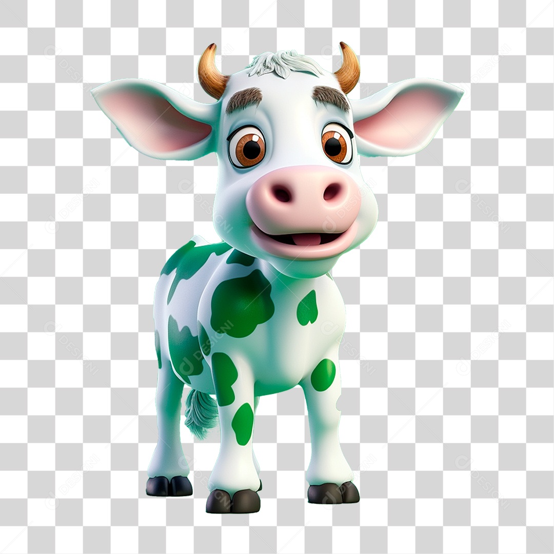 Mascote Vaca PNG Transparente