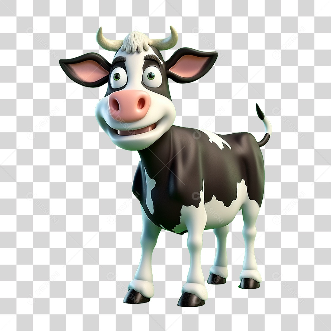 Mascote Vaca PNG Transparente