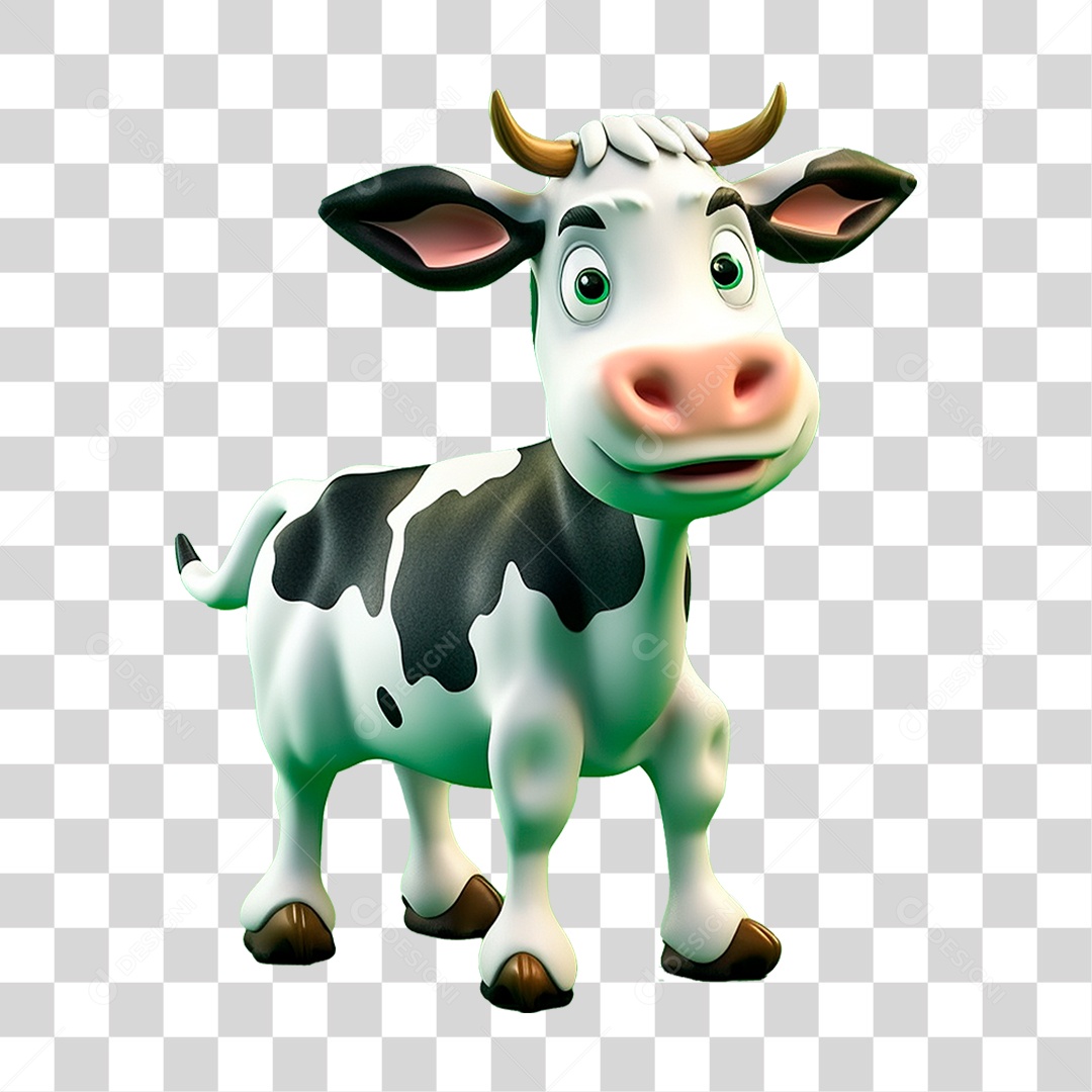 Transparent PNG Cow Mascot