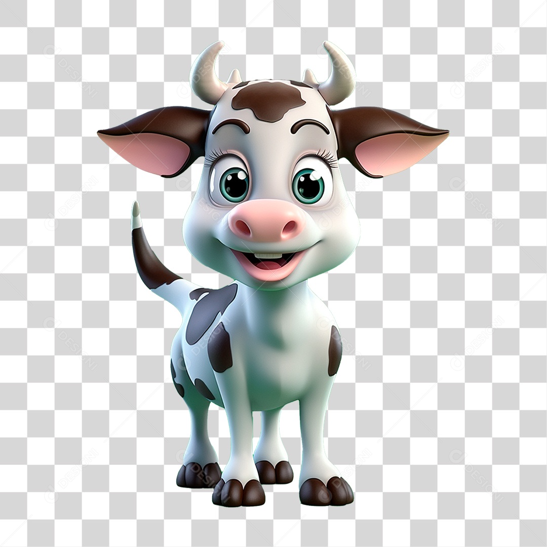 Mascote Vaca PNG Transparente