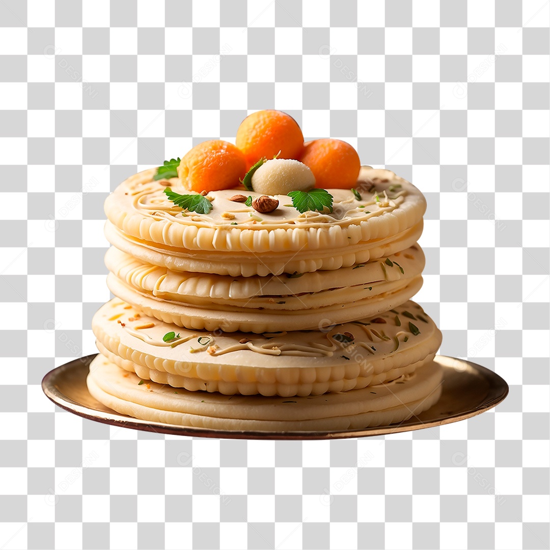 Pilha de Biscoitos PNG Transparente