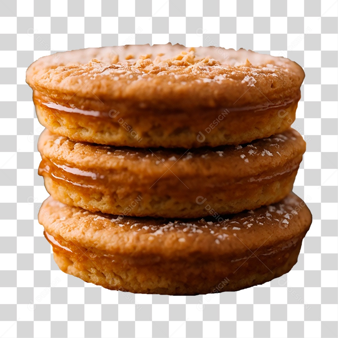 Pilha de Biscoitos Recheados PNG Transparente