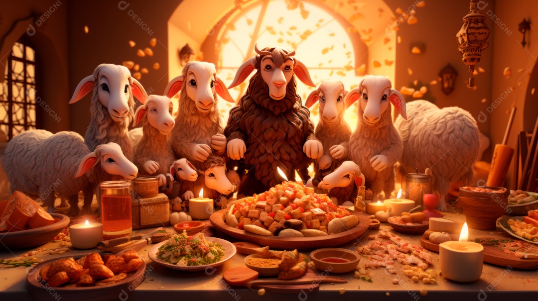 Eid al Adha, a Festa do Sacrifício, 28 de junho AI Generativa.