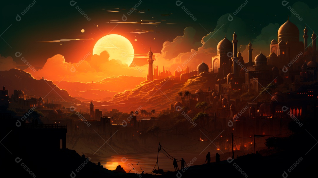 Eid al Adha, a Festa do Sacrifício, 28 de junho AI Generativa.