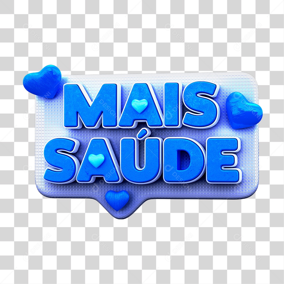 Selo 3D Mais Saúde PNG Transparente