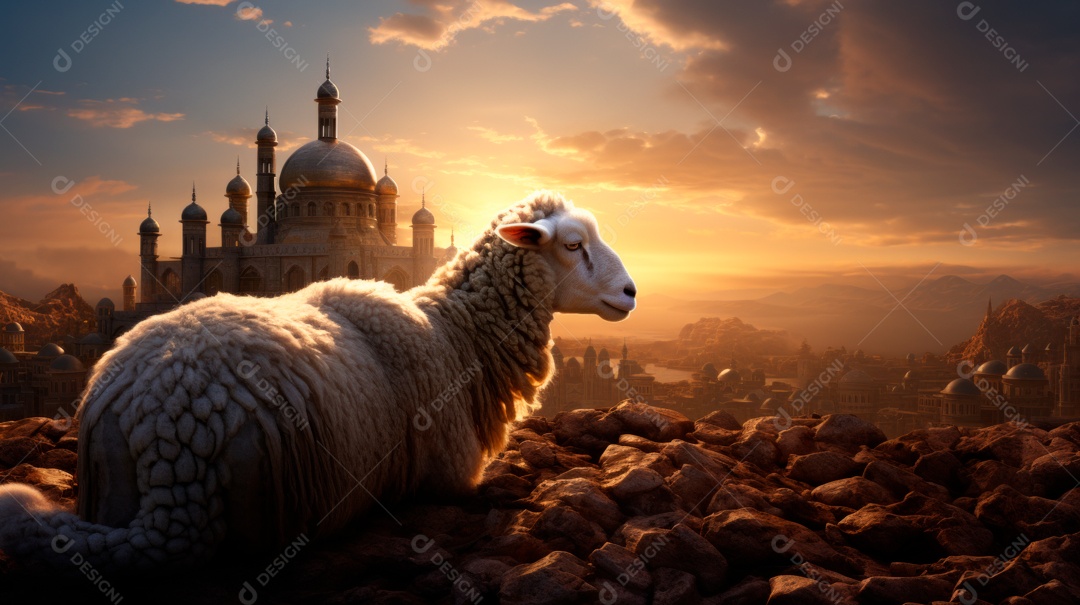 Eid al Adha, a Festa do Sacrifício, 28 de junho AI Generativa.