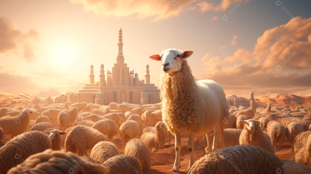 Eid al Adha, a Festa do Sacrifício, 28 de junho AI Generativa.