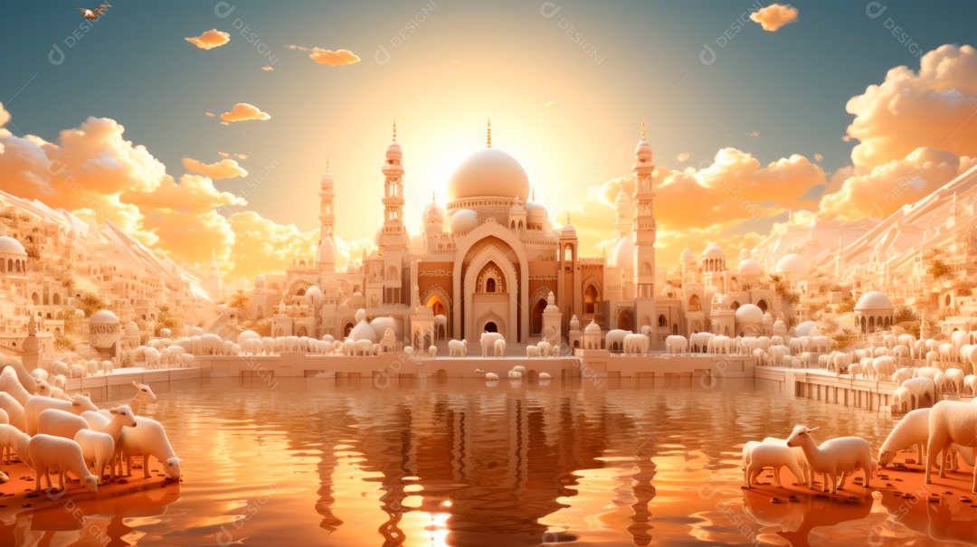 Eid al Adha, a Festa do Sacrifício, 28 de junho AI Generativa.