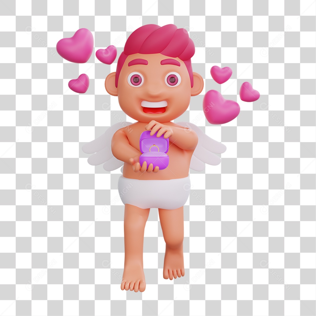 Personagem Cupido PNG Transparente
