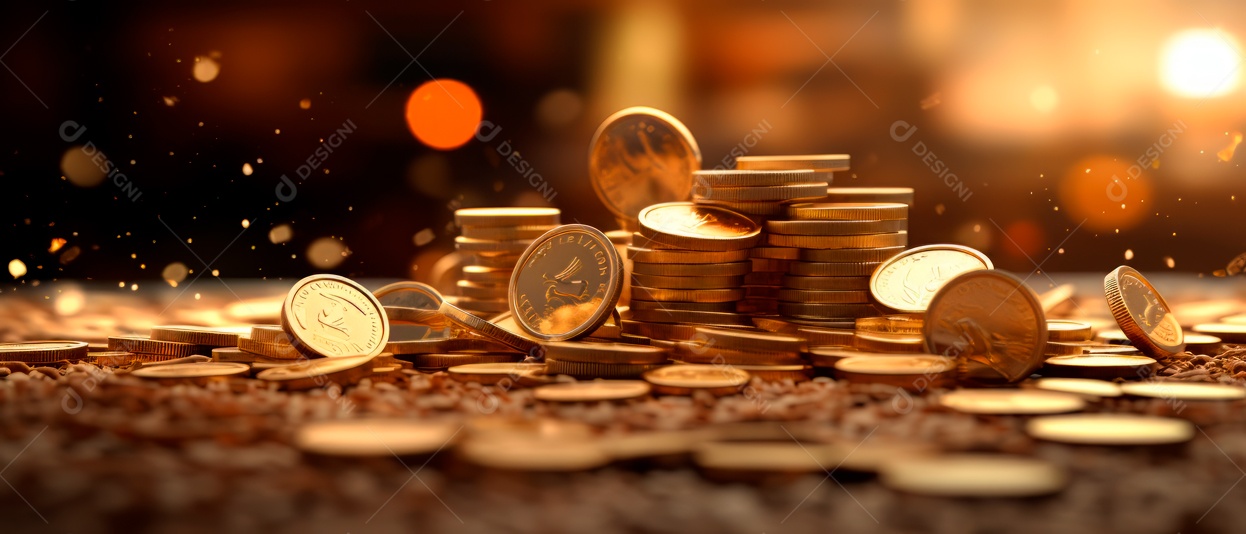 Moedas saindo de uma IA generativa de slot vencedora.