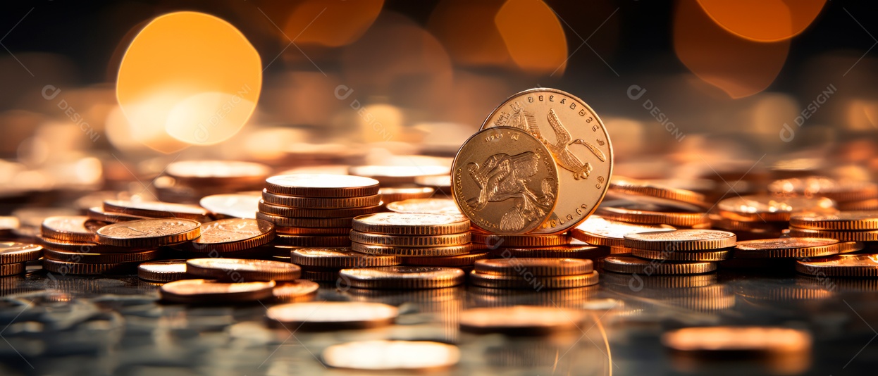 Moedas saindo de uma IA generativa de slot vencedora.