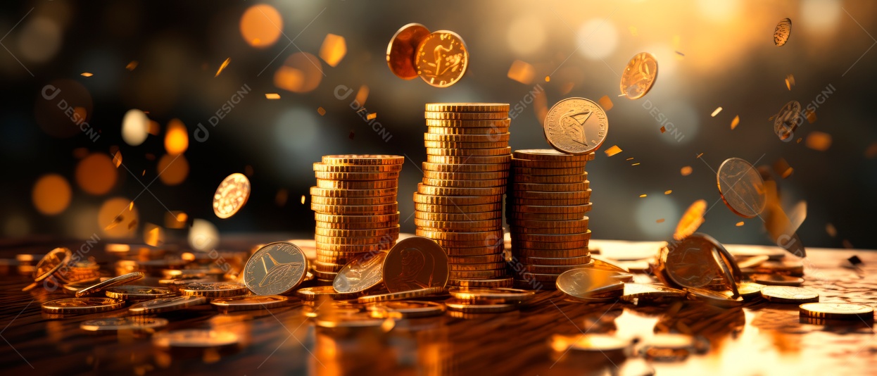 Moedas saindo de uma IA generativa de slot vencedora.