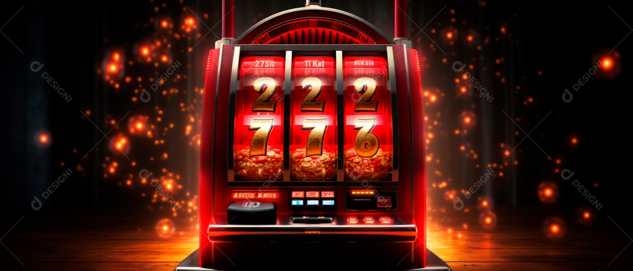 Slot Machine mostrando vitórias no Jackpot 3D Generative AI.