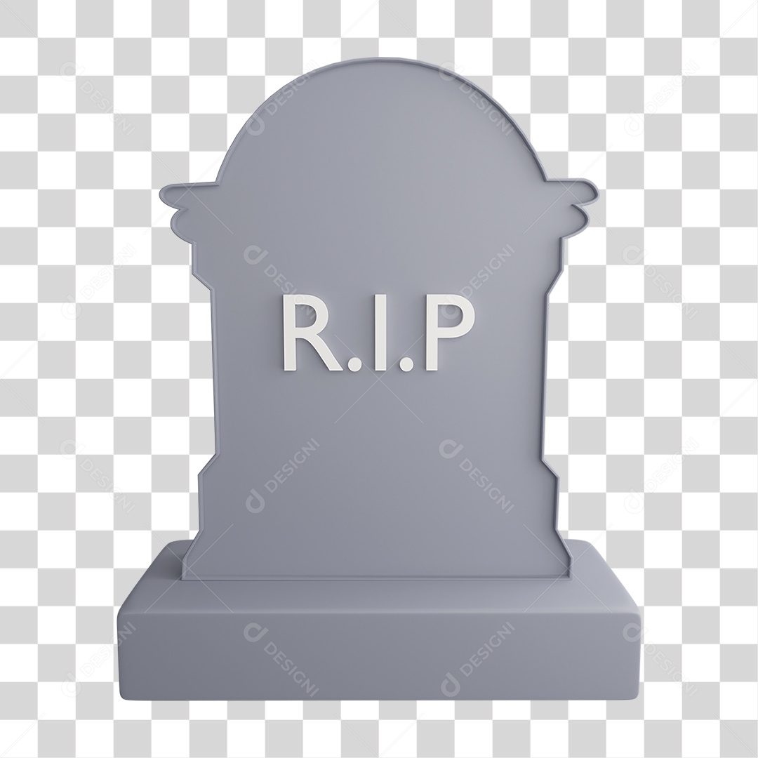 Elemento 3D Halloween Lápide PNG Transparente