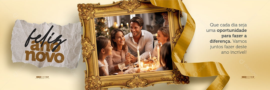 Carrossel Feliz Ano Novo que Cada Dia Seja uma Oportunidade para Fazer a Diferença Social Media PSD Editável