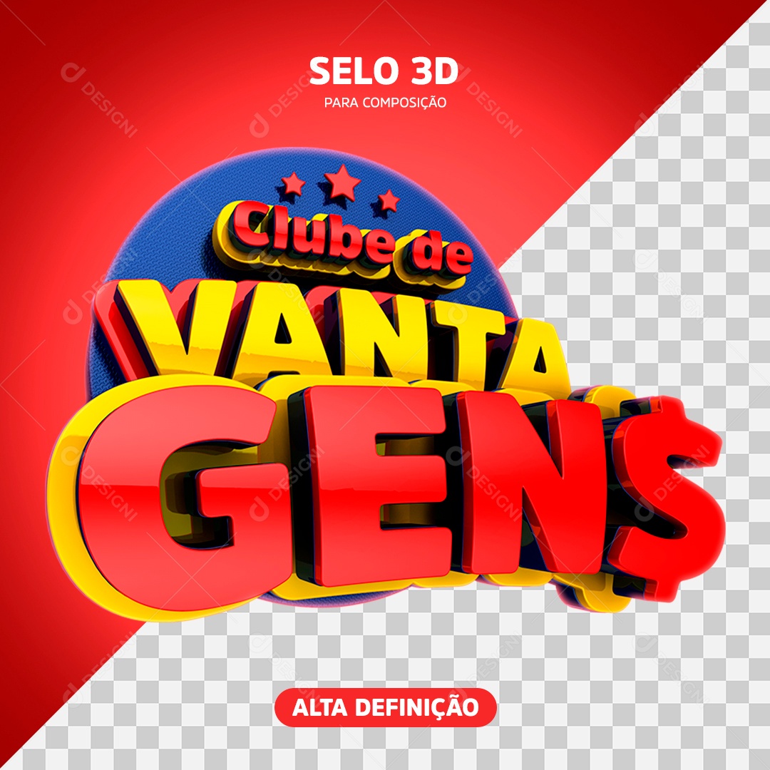Clube de Vantagens Selo 3D PSD