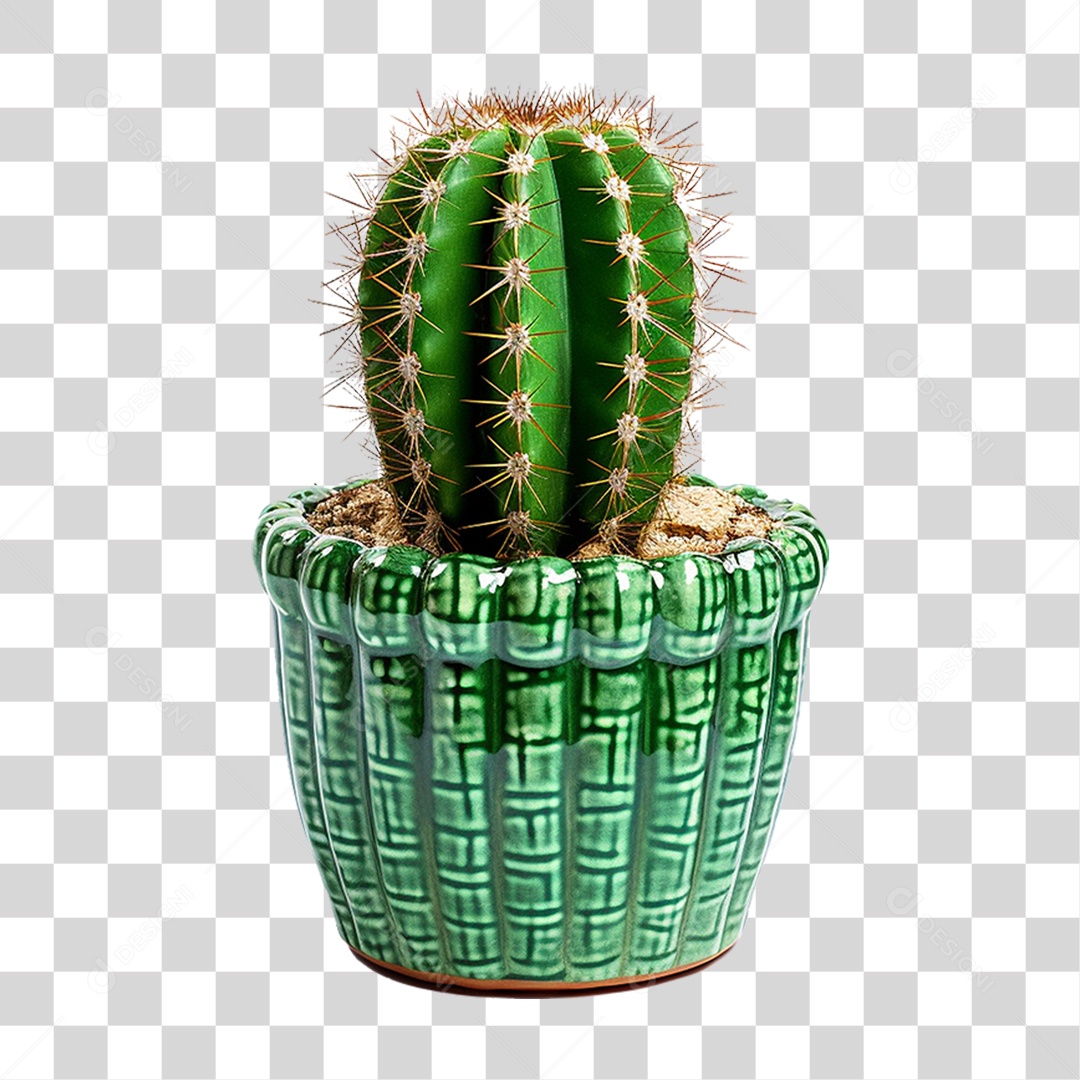 Cactos em Vaso PNG Transparente