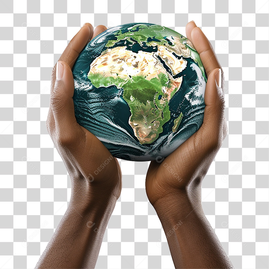 Mãos Segurando Planeta Mundo PNG Transparente