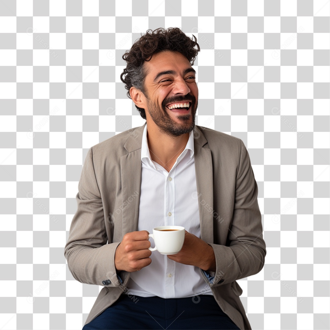 Pessoa Bebendo Café PNG Transparente