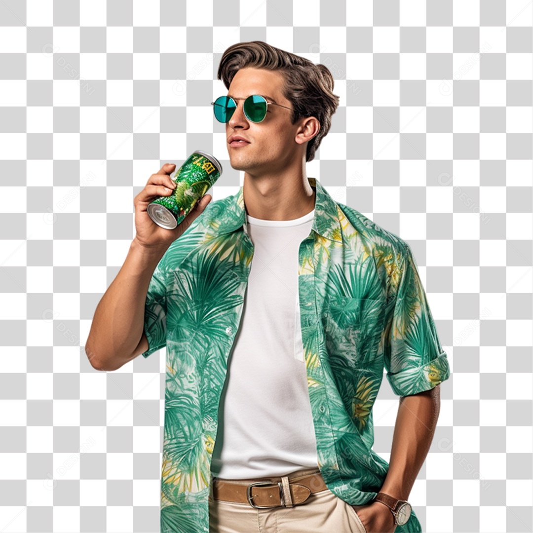 Pessoa Bebendo Cerveja PNG Transparente