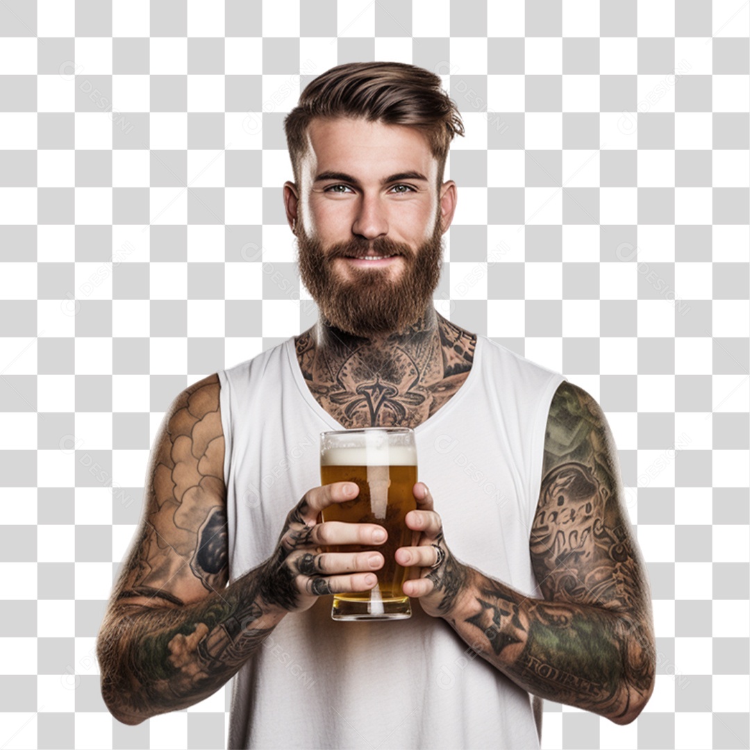 Pessoa Bebendo Cerveja PNG Transparente