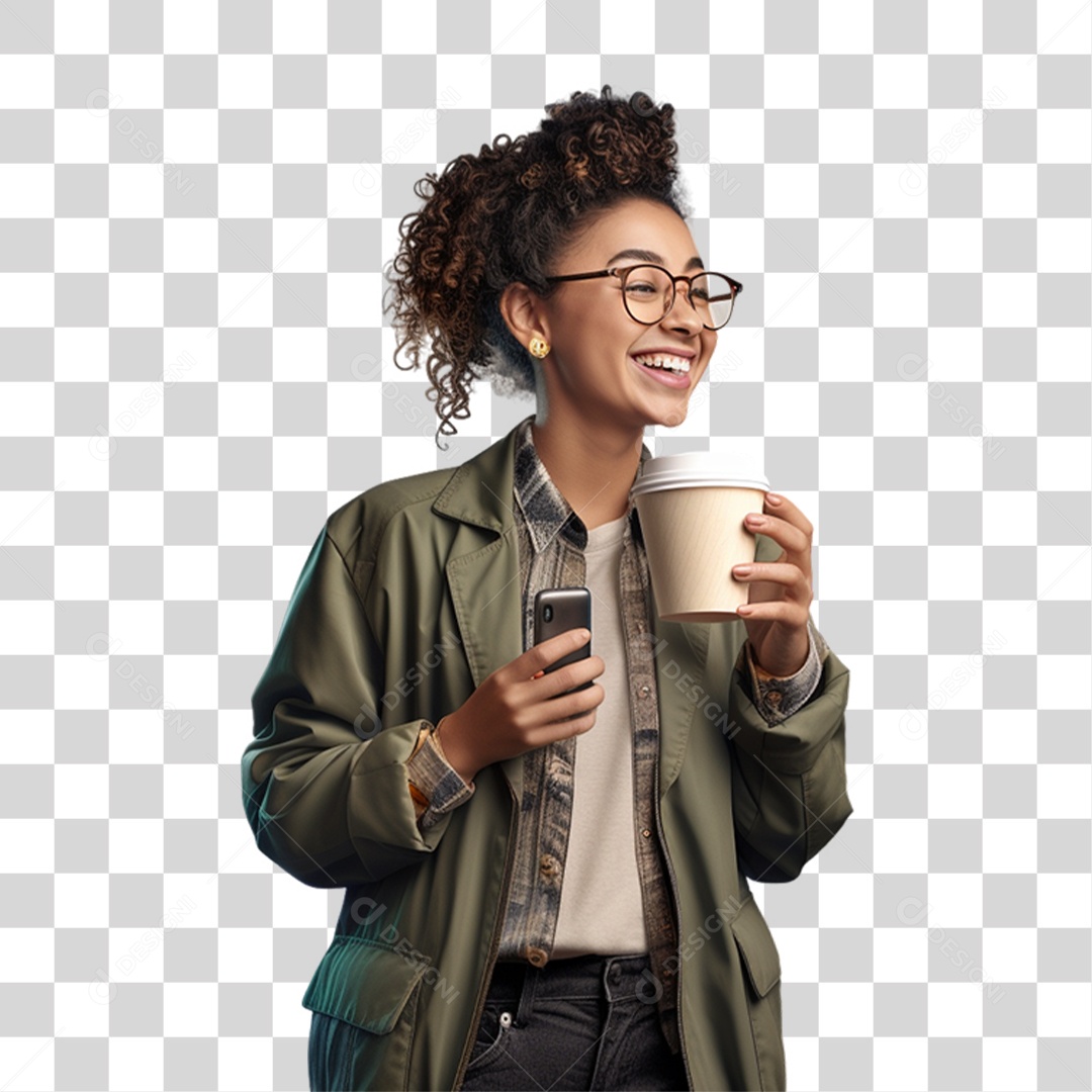 Pessoa Bebendo Café PNG Transparente