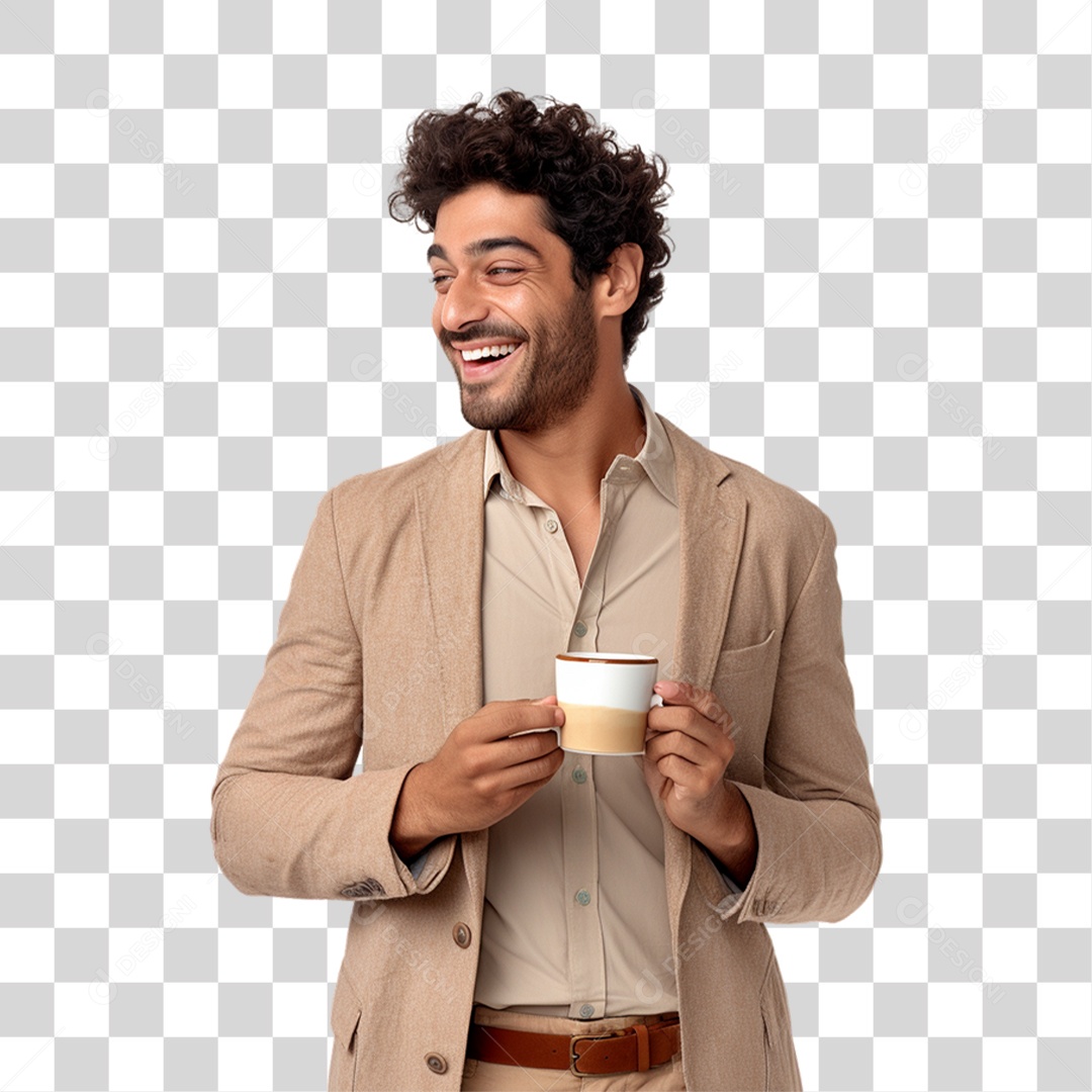 Pessoa Bebendo Café PNG Transparente