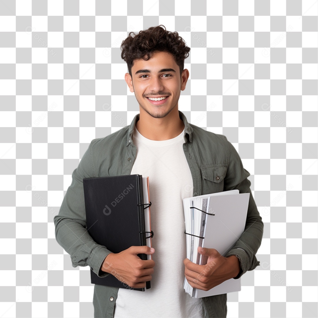 Jovem Estudante Volta as Aulas PNG Transparente