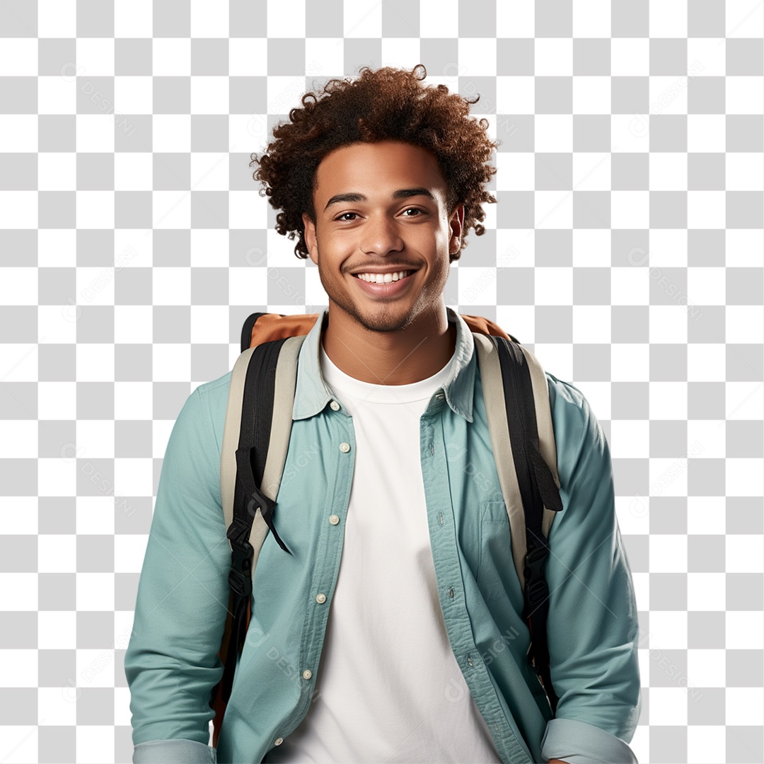 Jovem Estudante Volta as Aulas PNG Transparente