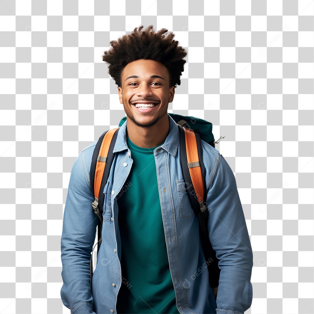 Jovem Estudante Volta as Aulas PNG Transparente