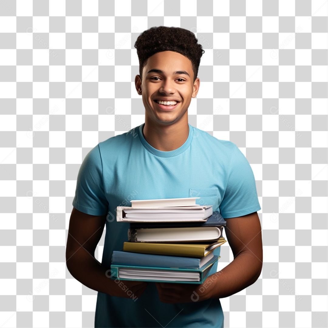 Jovem Estudante Volta as Aulas PNG Transparente