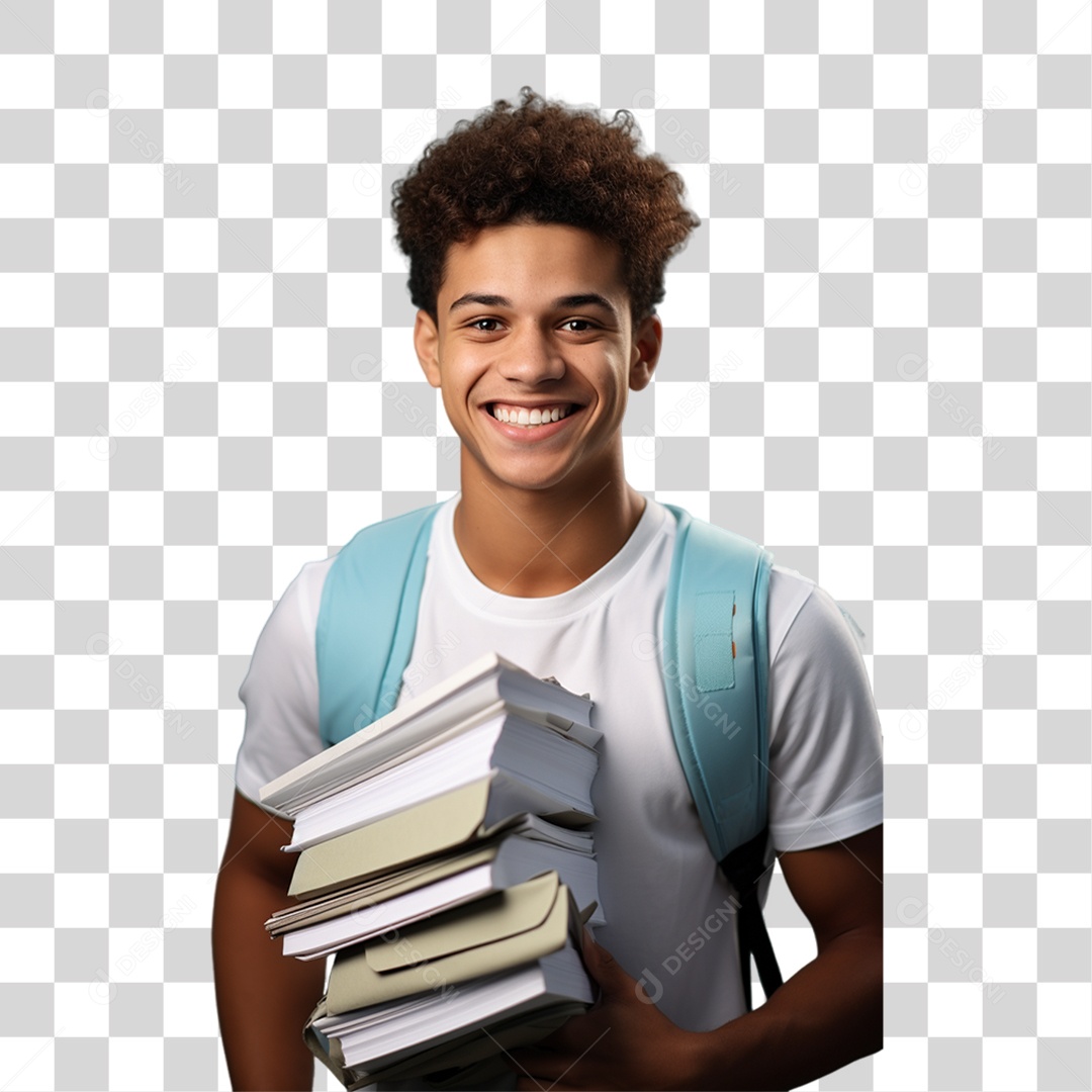Jovem Estudante Volta as Aulas PNG Transparente