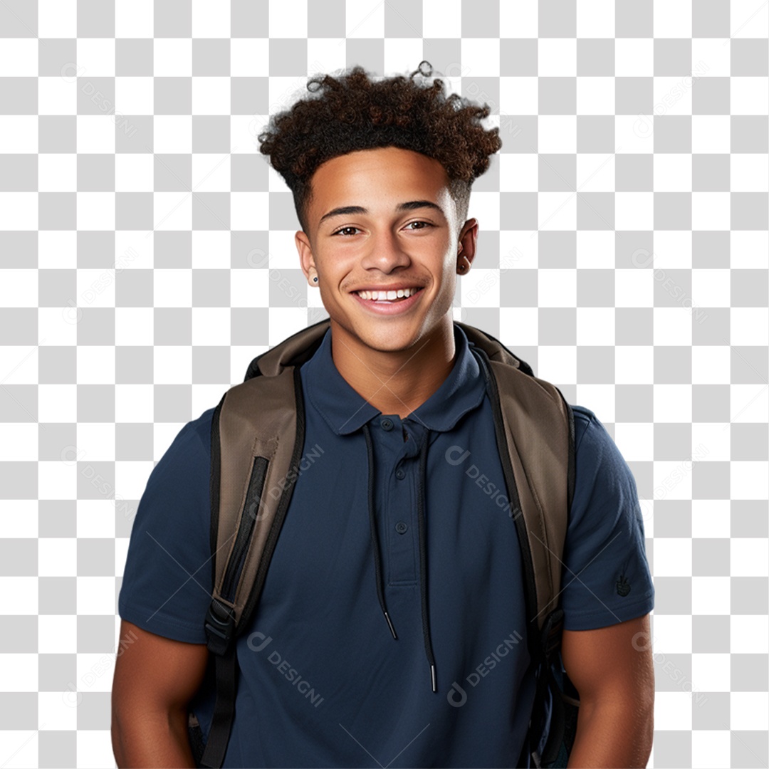 Jovem Estudante Volta as Aulas PNG Transparente