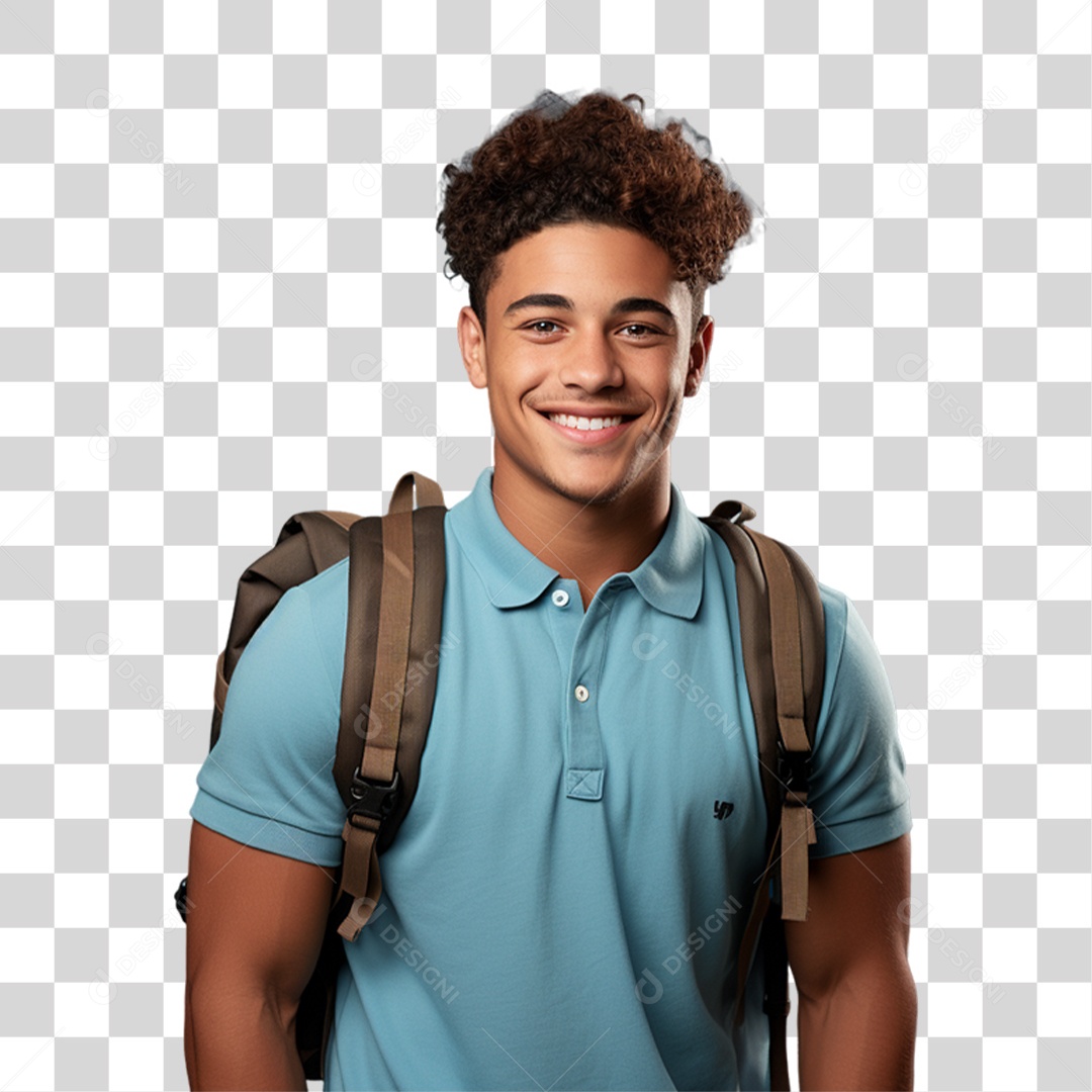 Jovem Estudante Volta as Aulas PNG Transparente