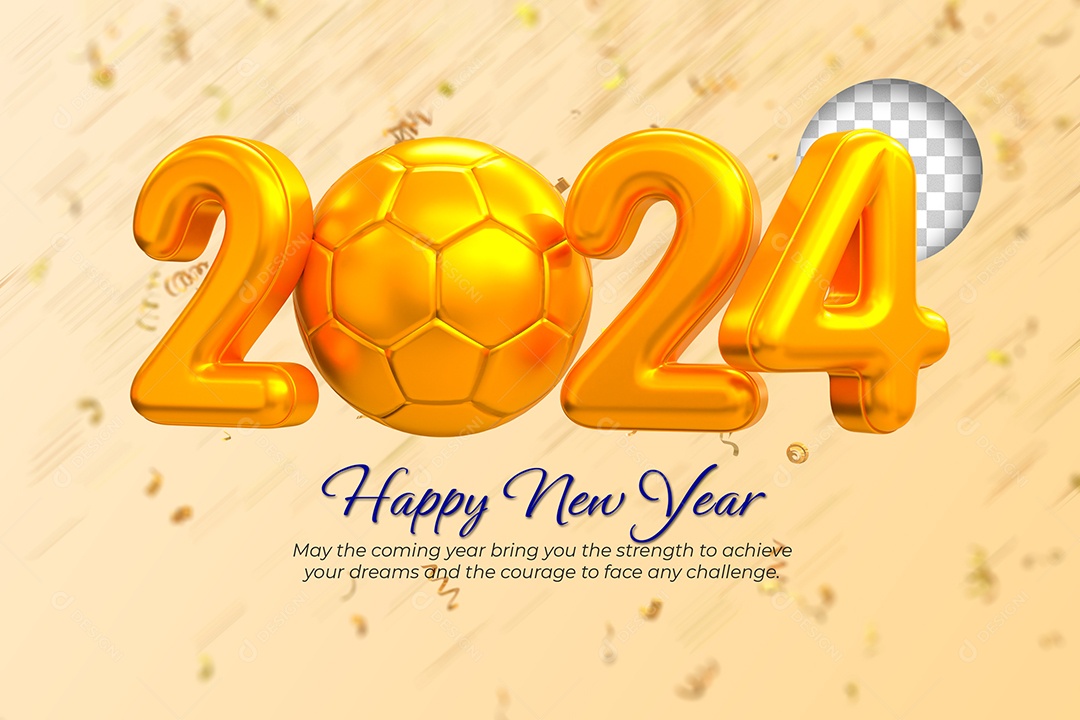 Banner Feliz Ano Novo 2024 Social Media PSD Editável