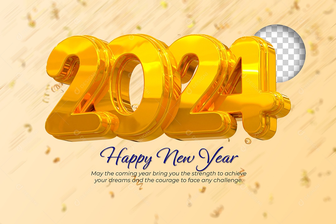 Banner Feliz Ano Novo 2024 Social Media PSD Editável