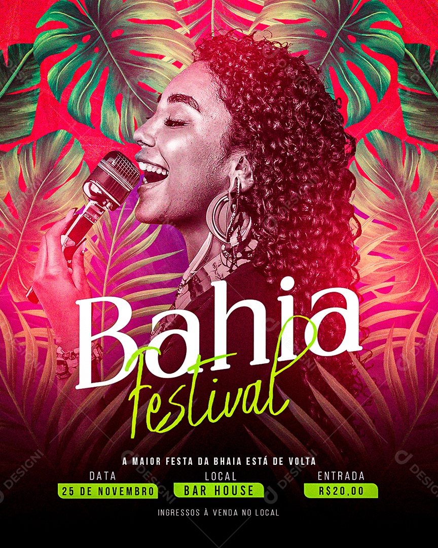 Flyer para Eventos Tropical e Lual Social Media PSD Editável