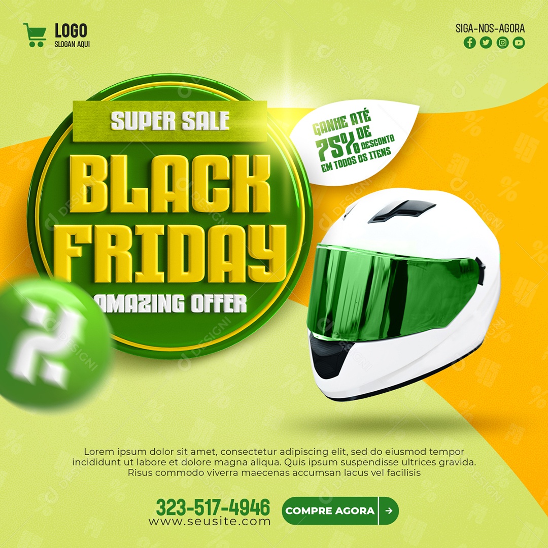 Super Ofertas Black Friday Social Media PSD Editável