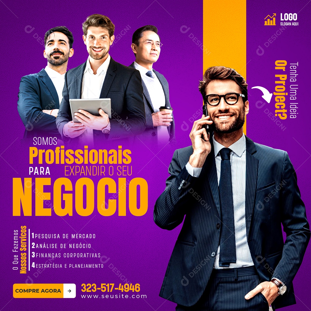 Social Media Somos Profissionais Para Seu Negócio PSD Editável