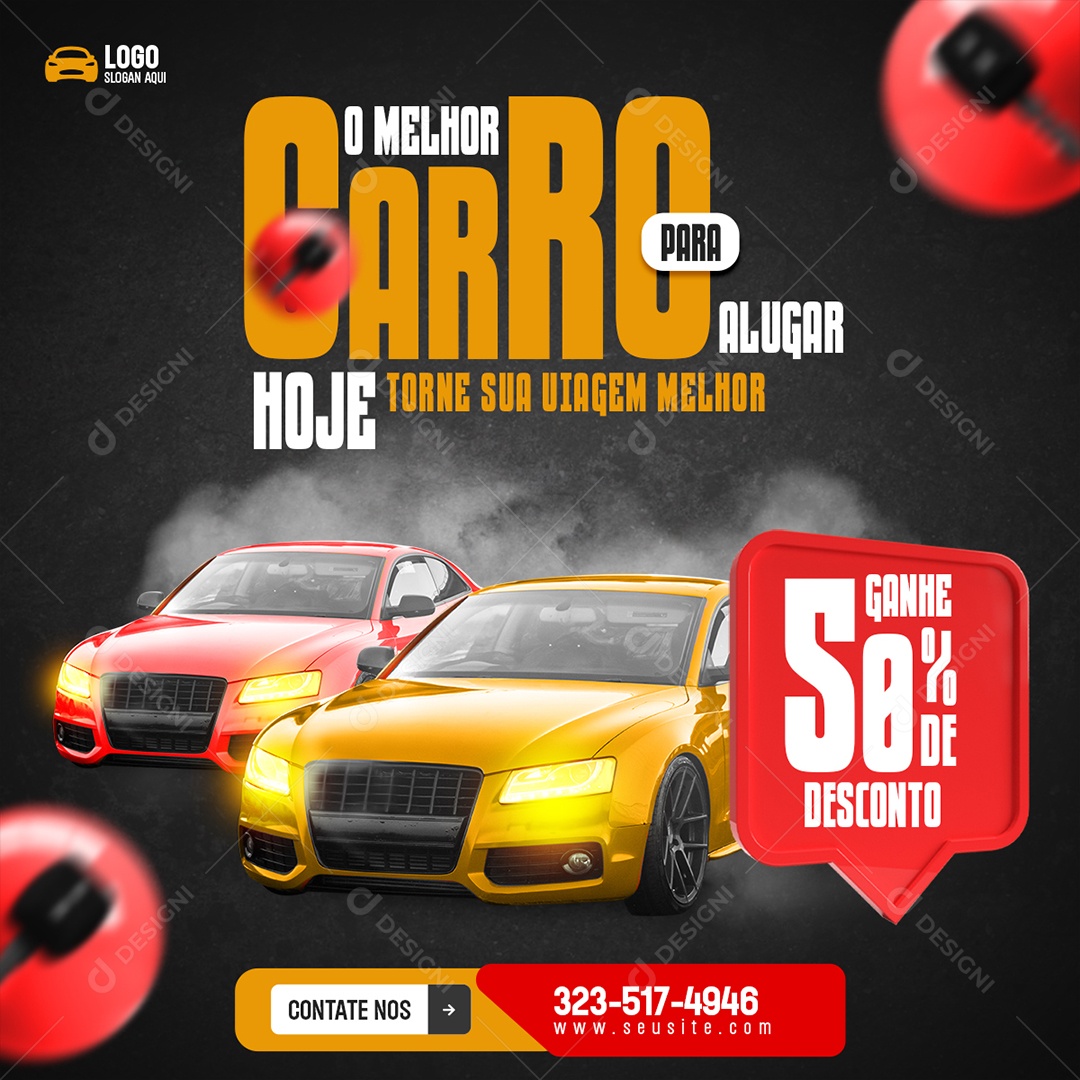 Torne Sua Viagem Melhor Concessionária Social Media PSD Editável