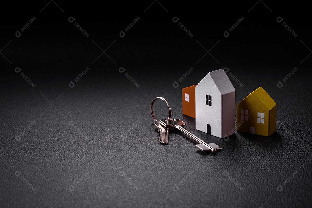 Uma casinha de madeira como ideia para investir na casa própria e atingir o objetivo de comprar um imóvel. Plano de fundo para sua ideia