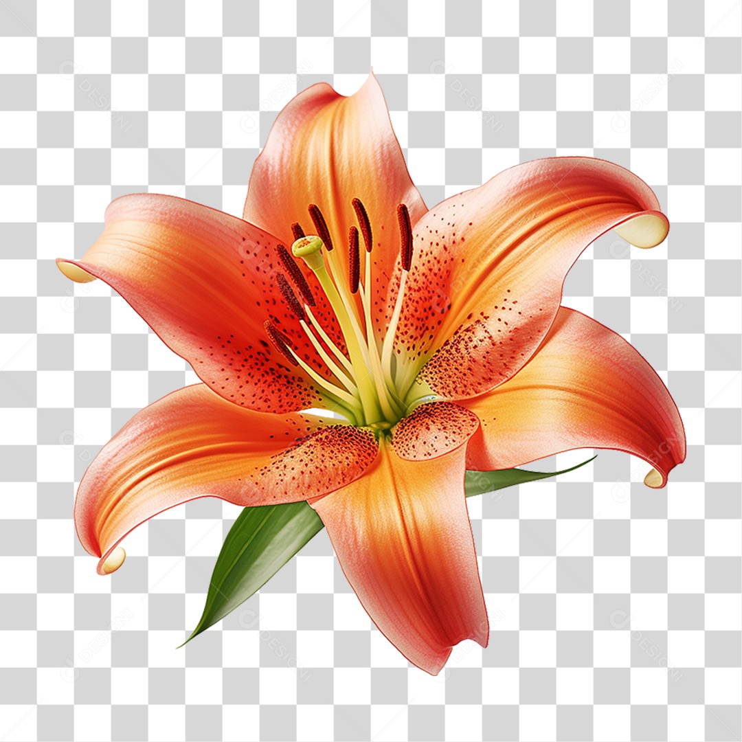 Lírio Flores Rosas PNG Transparente