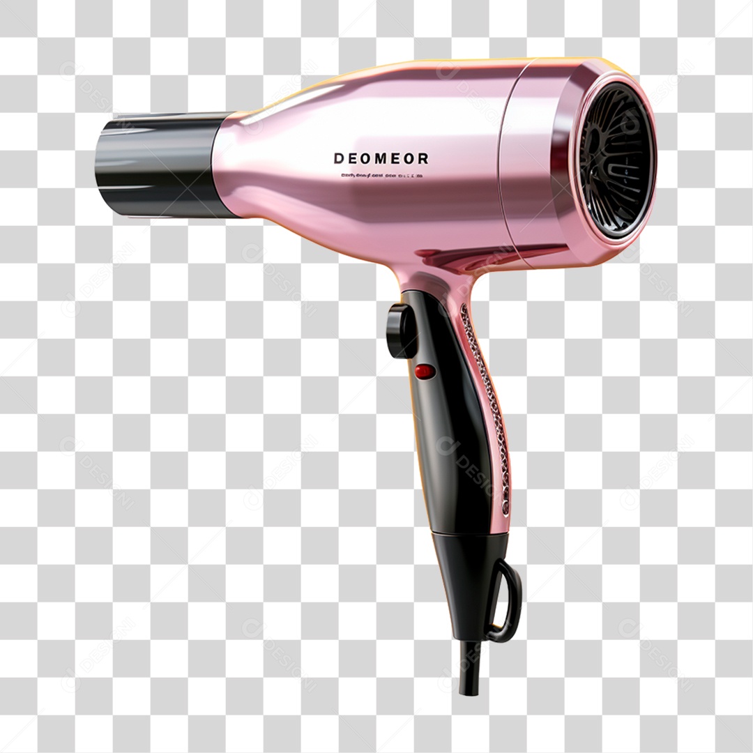 Secador de Cabelo Rosa PNG Transparente