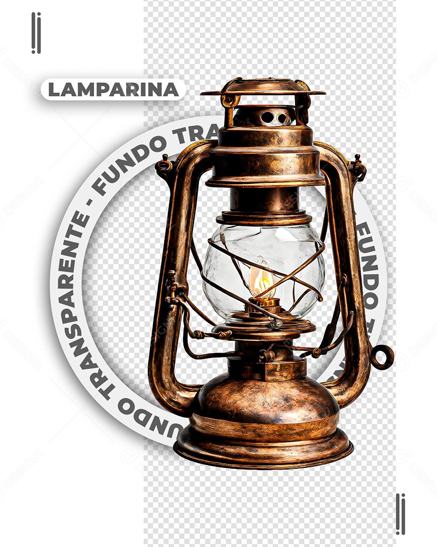 Lamparina Decoração Elemento 3D de Ano Novo para Composição PSD