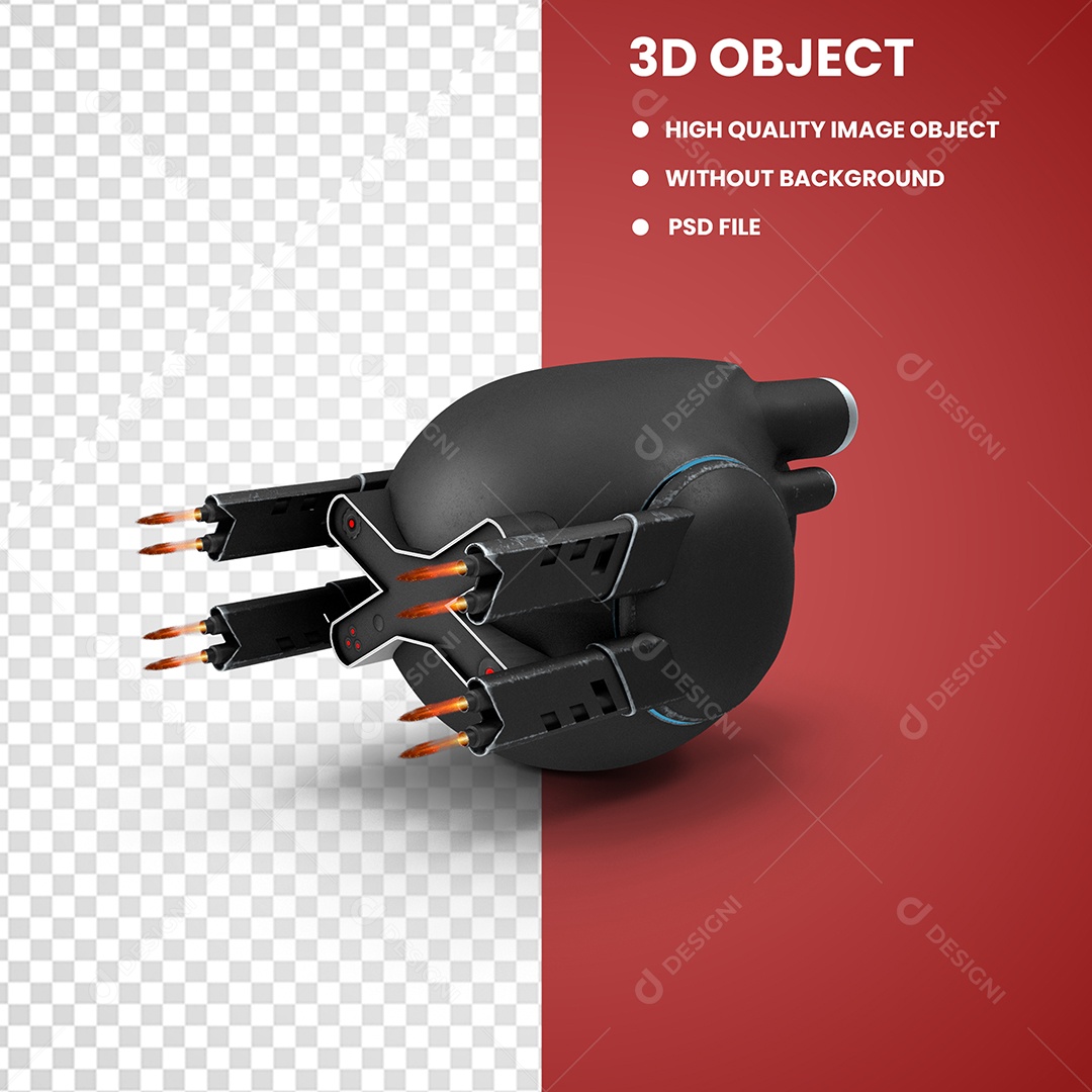 Drone Elemento 3D Para Composição PSD