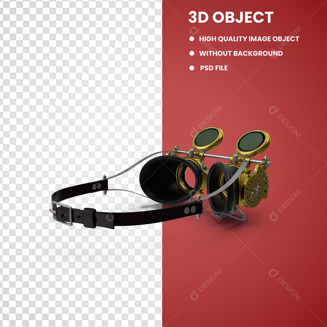 Óculos Modelo Elemento 3D Para Composição PSD