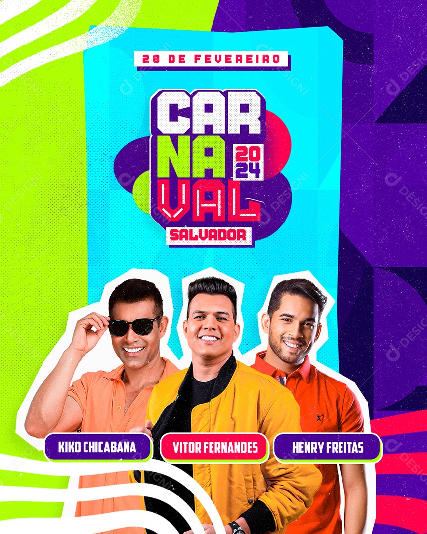 Social Media Flyer Evento Carnaval Salvador PSD Editável